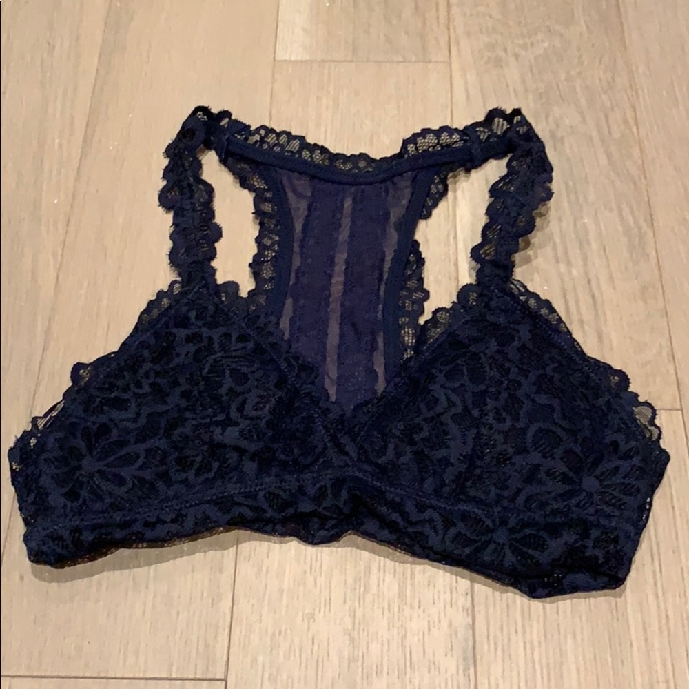 Aerie lace racerback navy bralette